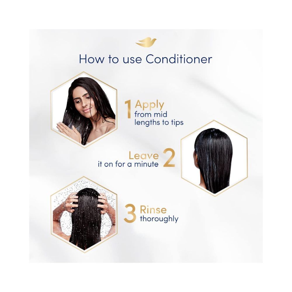 Dove Hair Therapy Breakage Repair Conditioner, No Parabens & Dyes for Thicker Looking Hair, 380 ml