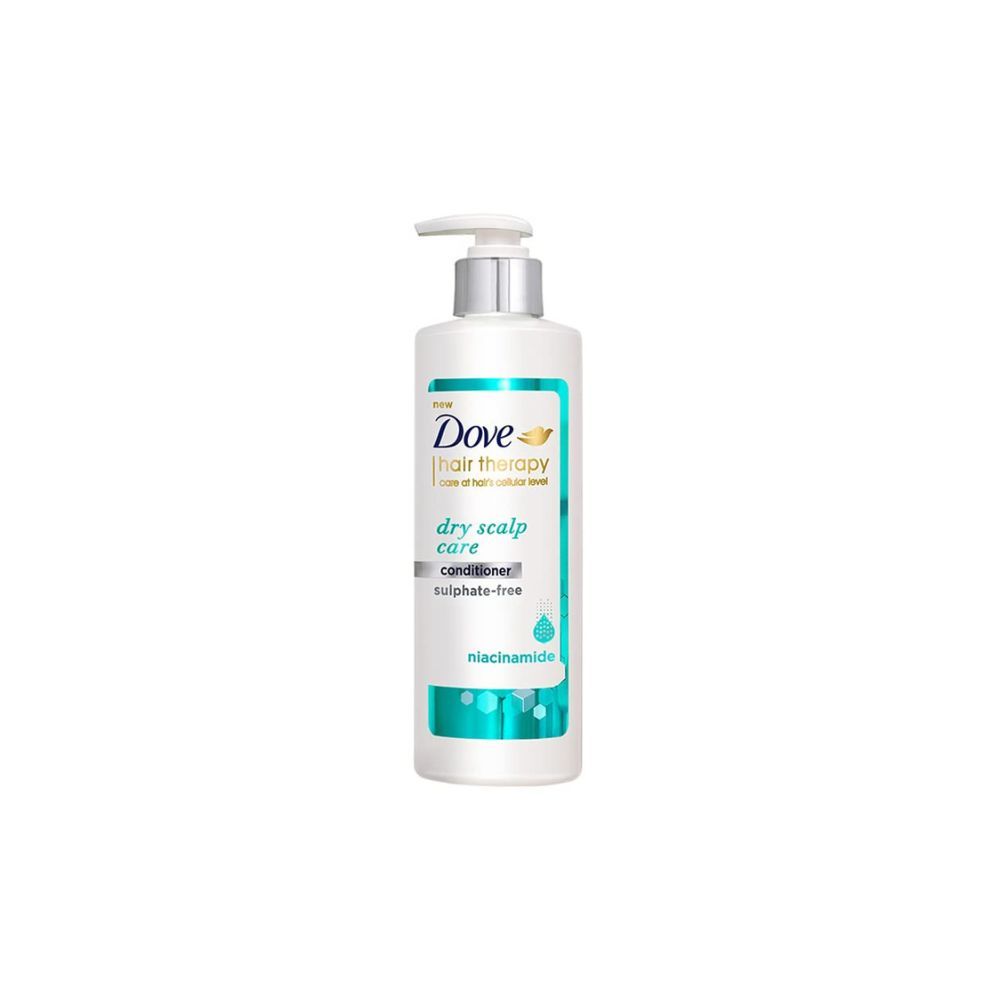 Dove Hair Therapy Dry Scalp Care Moisturizing Conditioner, Sulphate Free, No Parabens & Dyes, With Niacinamide, 380 ml