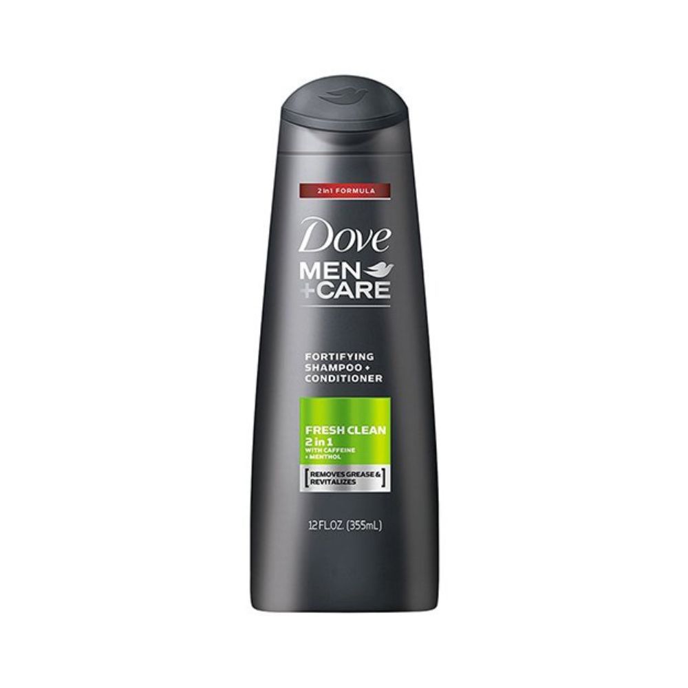 Dove Men+Care 2 in 1 Shampoo and Conditioner, Fresh and Clean Fortifying, 355ml