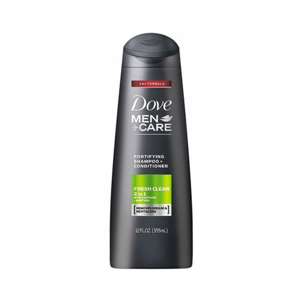 Dove Men+Care 2 in 1 Shampoo and Conditioner, Fresh and Clean Fortifying, 355ml