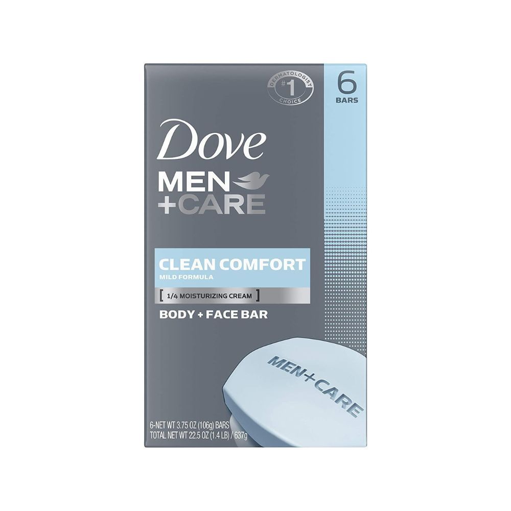 Dove Men+Care Body Soap and Face Bar More Moisturizing Than Bar Soap Clean Comfort Effectively Washes Away Bacteria