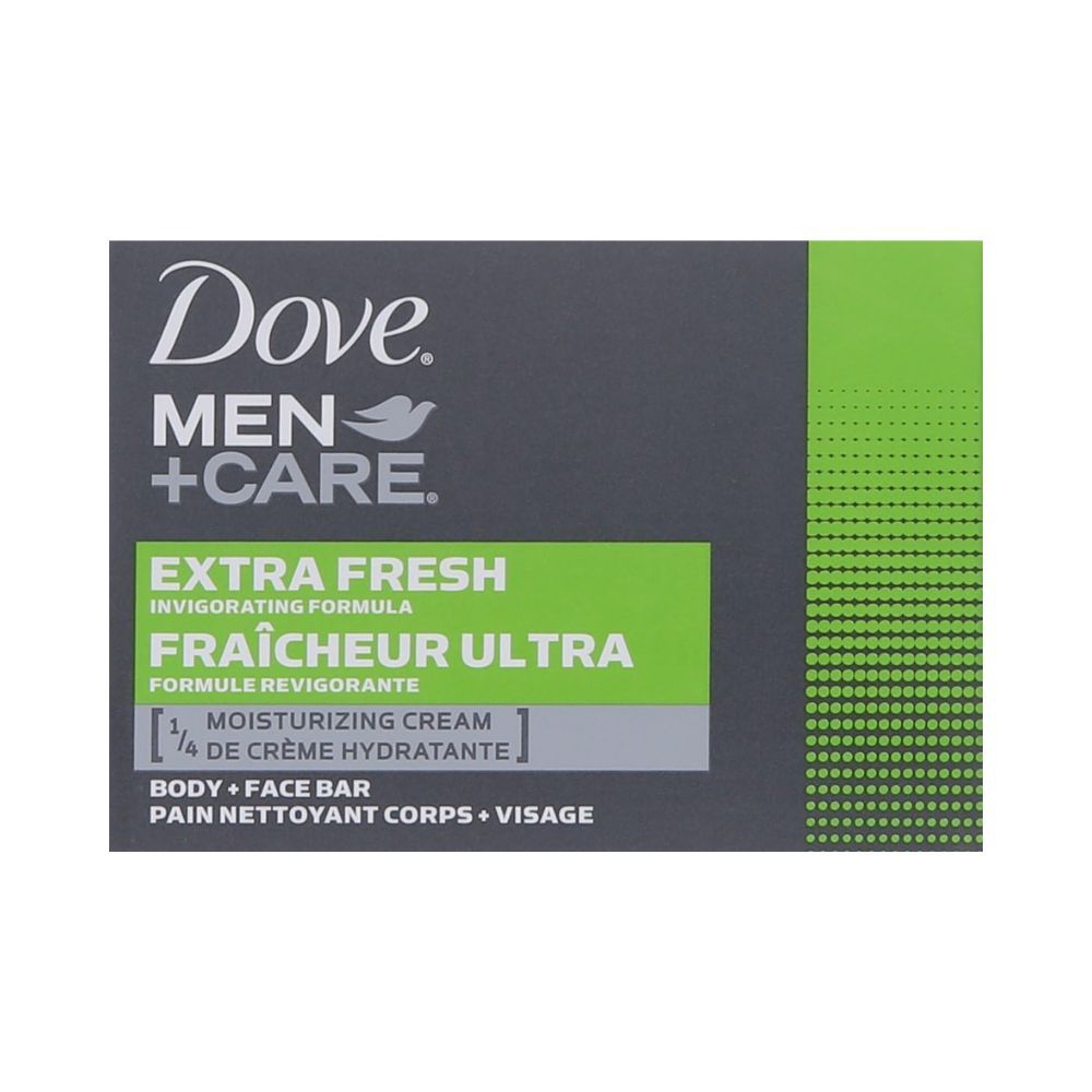 Dove Men+care Extra Fresh Body + Face Soap Bars, 3.17 Oz, 6 Count