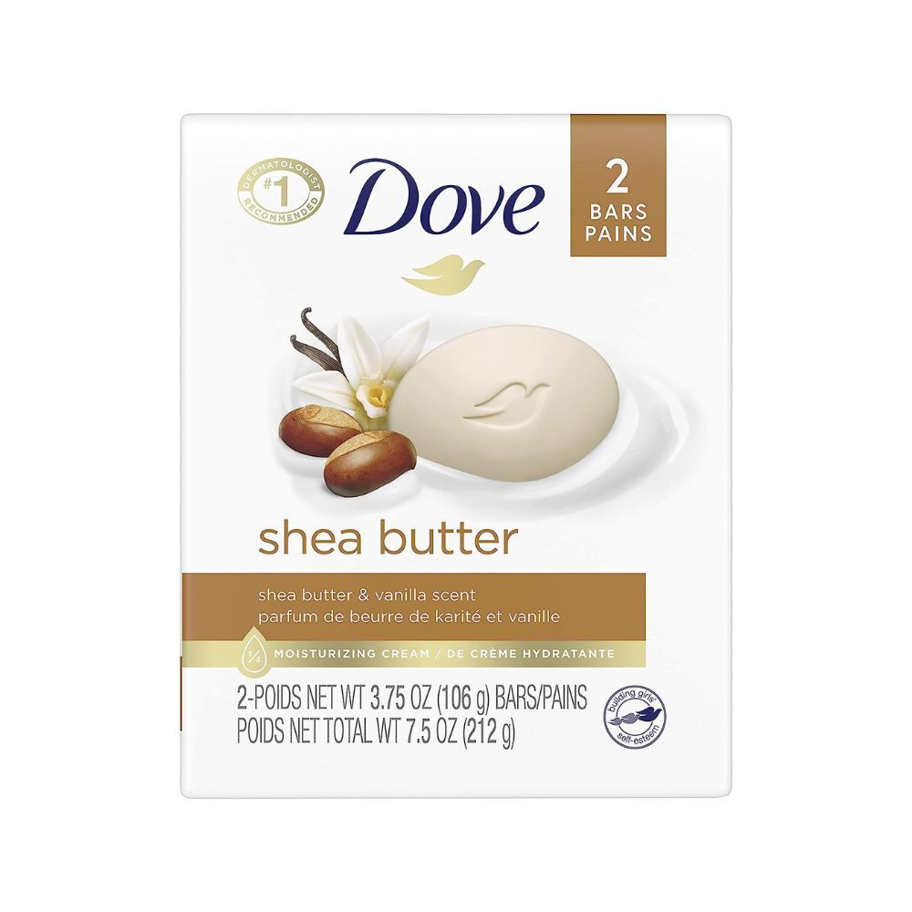 Dove Nourishing Care Moisturizing Cream Beauty Bar for Unisex, Shea Butter, 2 Count