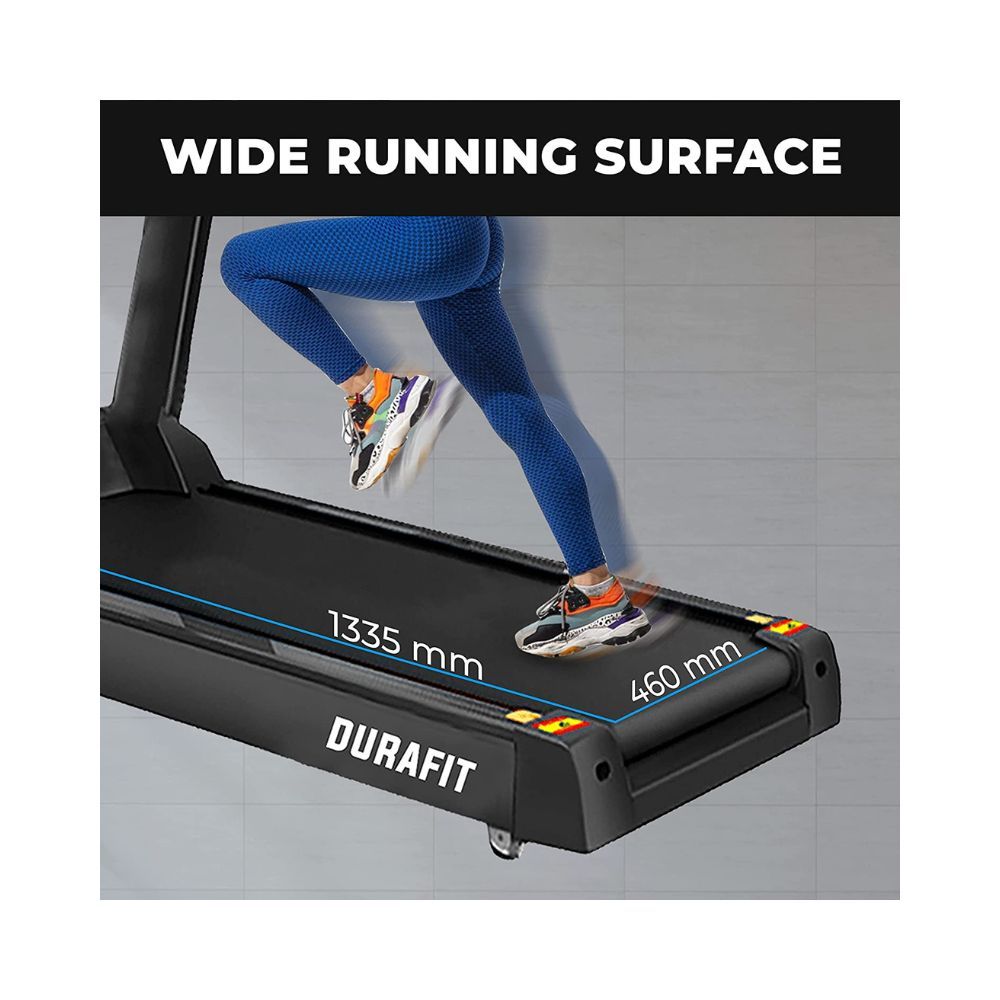 Durafit - Sturdy, Stable and Strong Panther | 5.5 HP Peak DC Motorized Treadmill