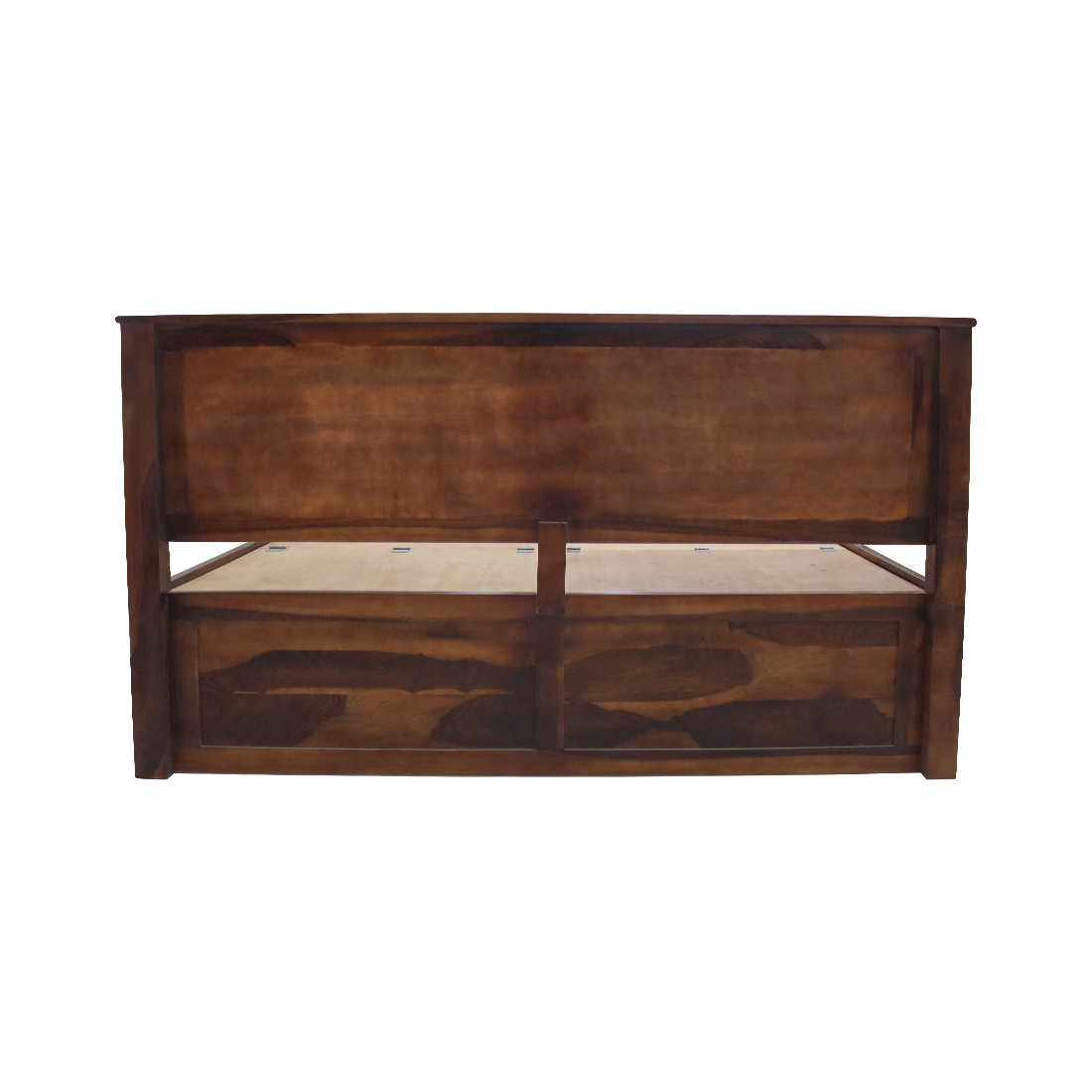 AARAM Wooden  Double Bed with Bottom Storage