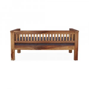 Aaram By Zebrs Sheesham Wood Sofa Set for Living Room in Natural Finish