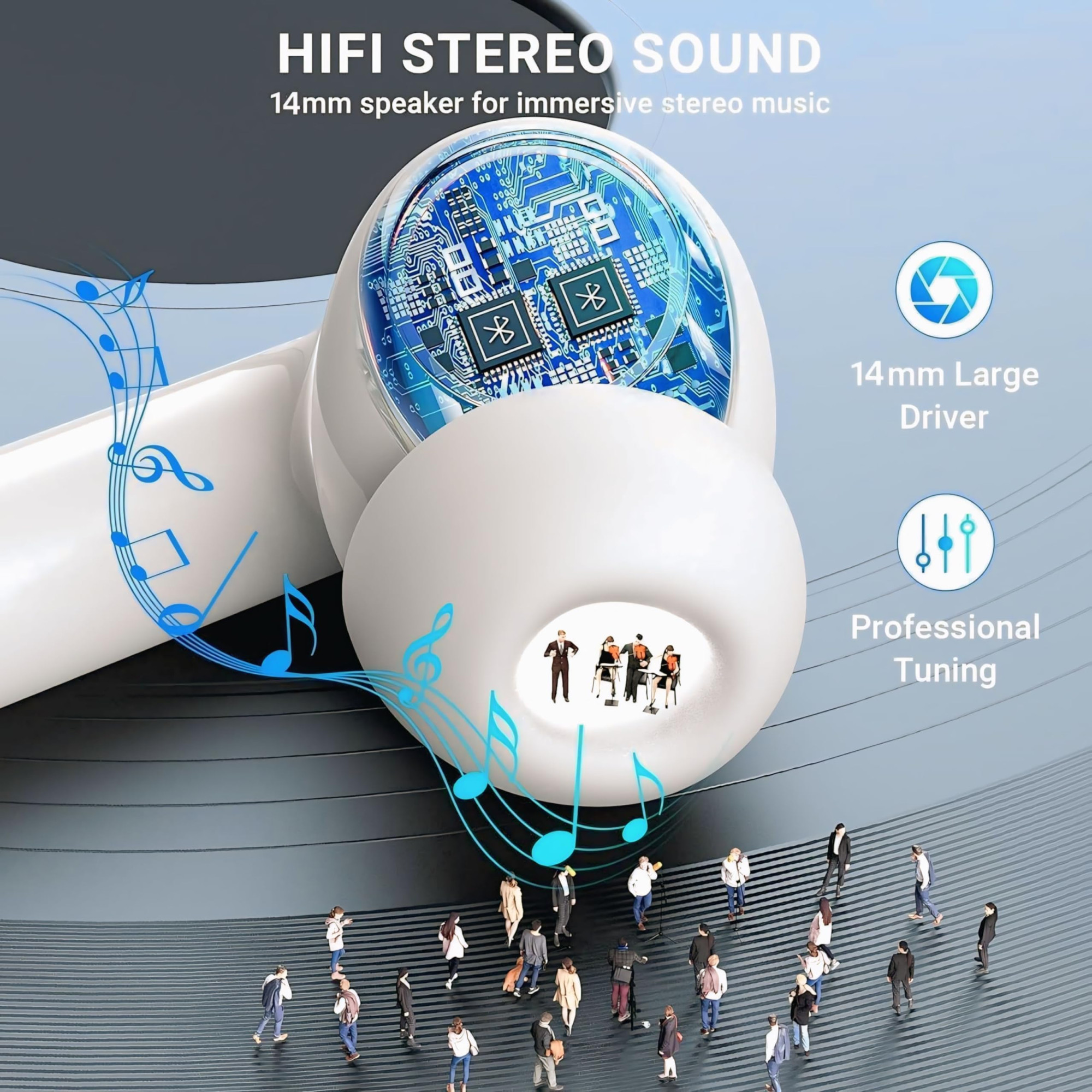 Earbuds Pro 2 Generation Type-C with Active Noise Cancellation  Bluetooth 53 TWS-Earbuds 3D Stereo Earbuds in-Ear with Deep Bass Earphones Sports