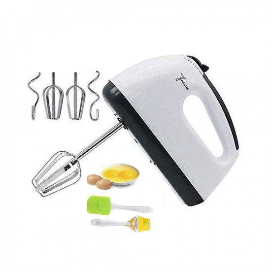 Easymart 180 Watt Hand Blender Mixer Electric Egg Beater For Cake Making and Beater For Whipping Cream Beater For Mix Cream Beater For Kitchen With 7 Speed with spatula and oil brush