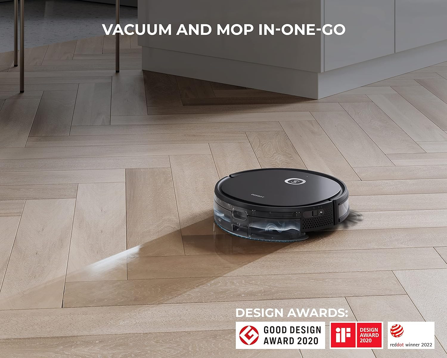 ECOVACS DEEBOT U2 PRO 2-in-1 Robotic Vacuum Cleaner with Mopping Strong Suction Smart App Enabled Google Assistant  Alexa for Hard Floor Tiles Carpet  Wood