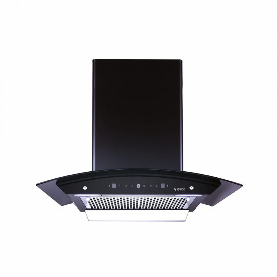 Elica 60 cm 1200 m3 hr Filterless Auto Clean Chimney with 15 Years Warranty WDFL 606 HAC LTW MS NERO