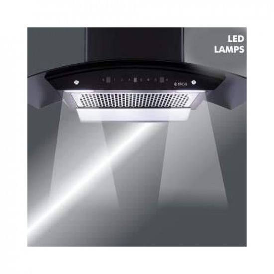 Elica 90 cm 1200 m3/hr Filterless Auto Clean Chimney with 15 Years Warranty (WDFL 906 HAC LTW MS NERO, Touch + Motion Sensor Control, Black)