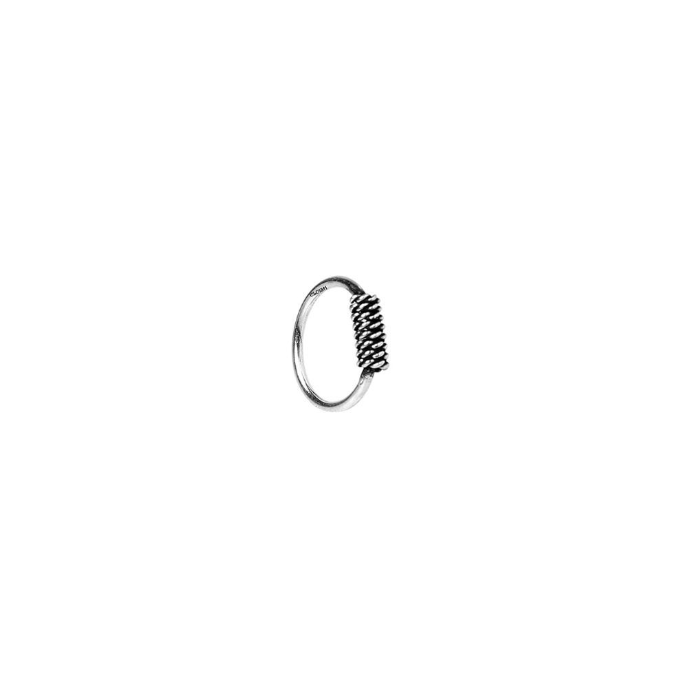 ELOISH 92.5 Sterling Silver Nose Rings for Women. 92.5% Pure Silver Nose Ring for Girls (SILVER ORNAMENTS : 0.200 GRAMS) (7MM SMALL DIAMETER)