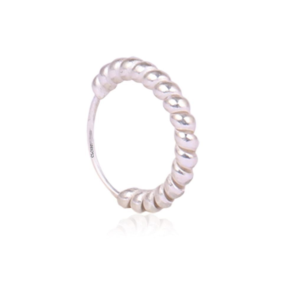 ELOISH 92.5 Sterling Silver Nose Rings for Women. 92.5% Pure Silver Nose Ring for Girls (Silver Ornaments : 0.200 grams)