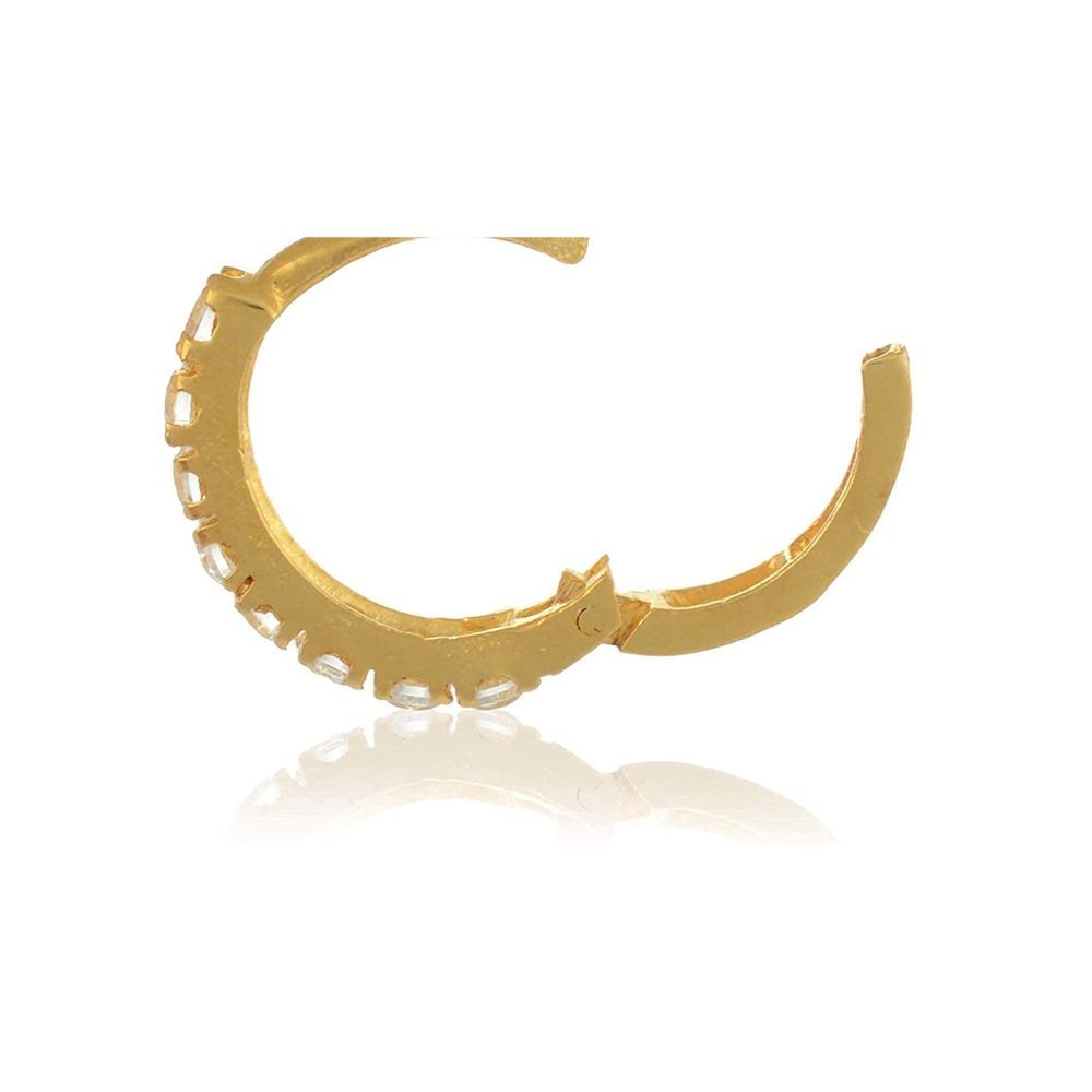 ELOISH CZ Studded Pretty Metal Gold Nose Ring for Women.