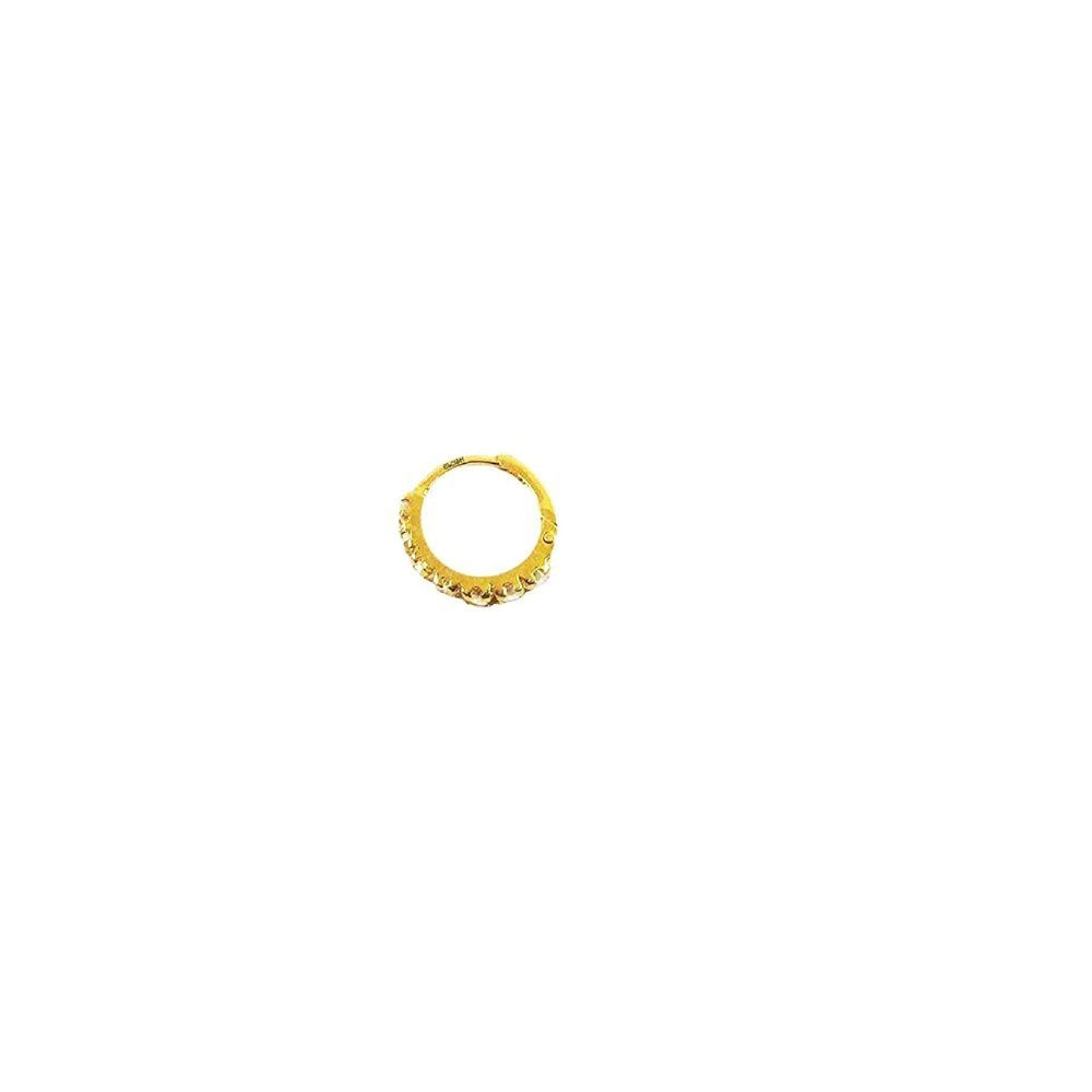 ELOISH CZ Studded Pretty Metal Gold Nose Ring for Women.