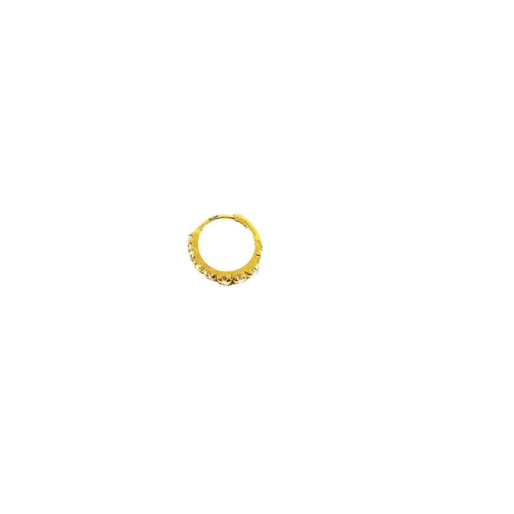 ELOISH CZ Studded Pretty Metal Gold Nose Ring for Women.