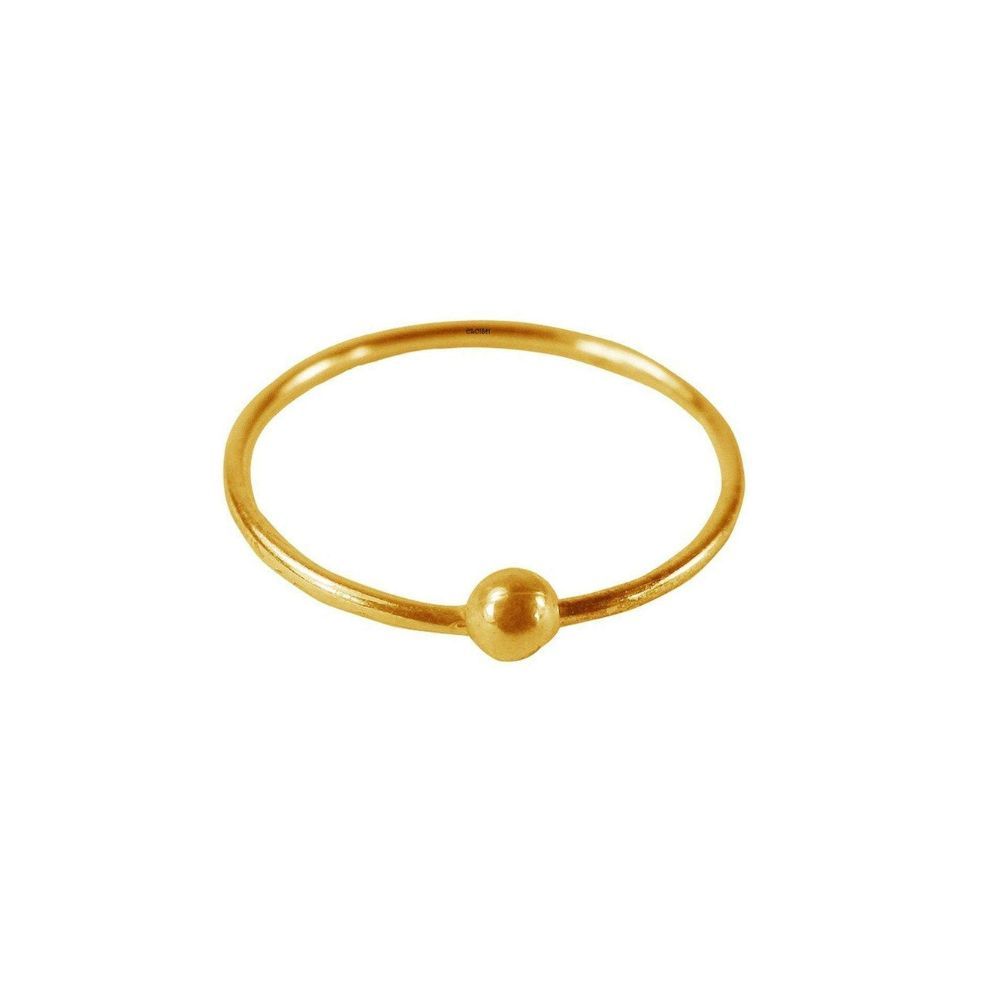 ELOISH Gold Ball Nose Ring for Women (Gold Ornaments : 0.120 Grams)