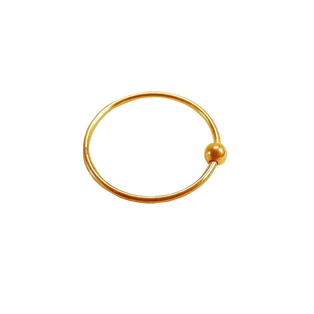 ELOISH Gold Ball Nose Ring for Women (Gold Ornaments : 0.120 Grams)