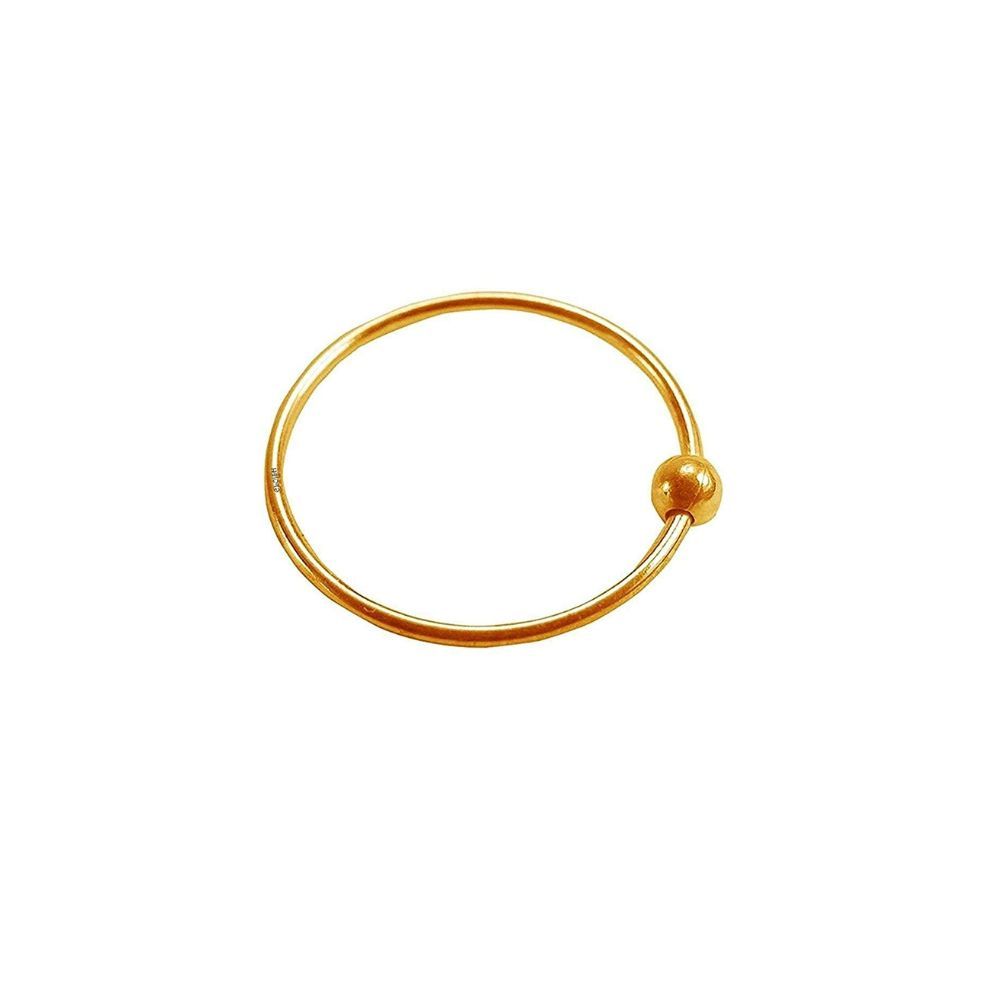 ELOISH Gold Ball Nose Ring for Women (Gold Ornaments : 0.120 Grams)