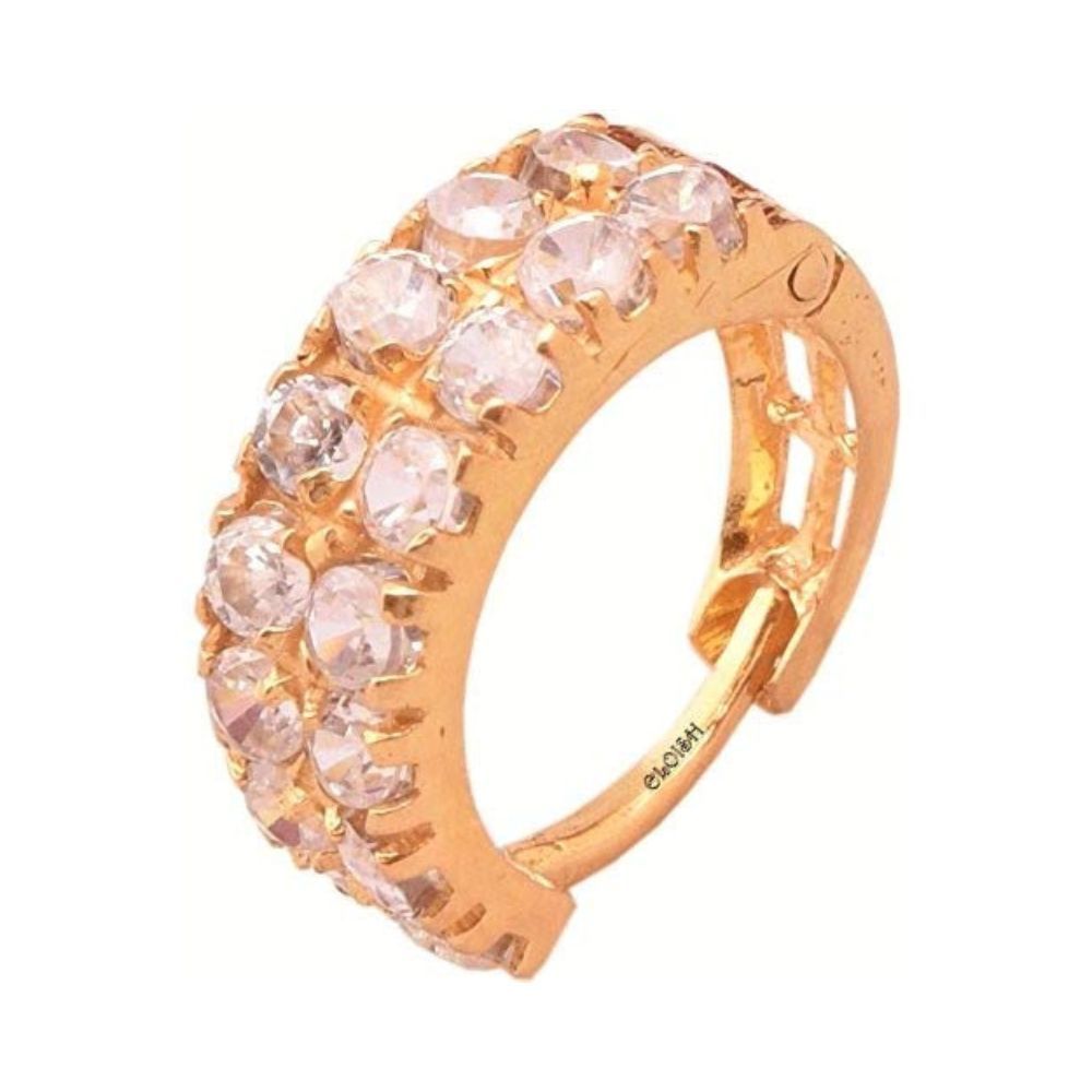 ELOISH Gold CZ Studded Nose Ring for Women