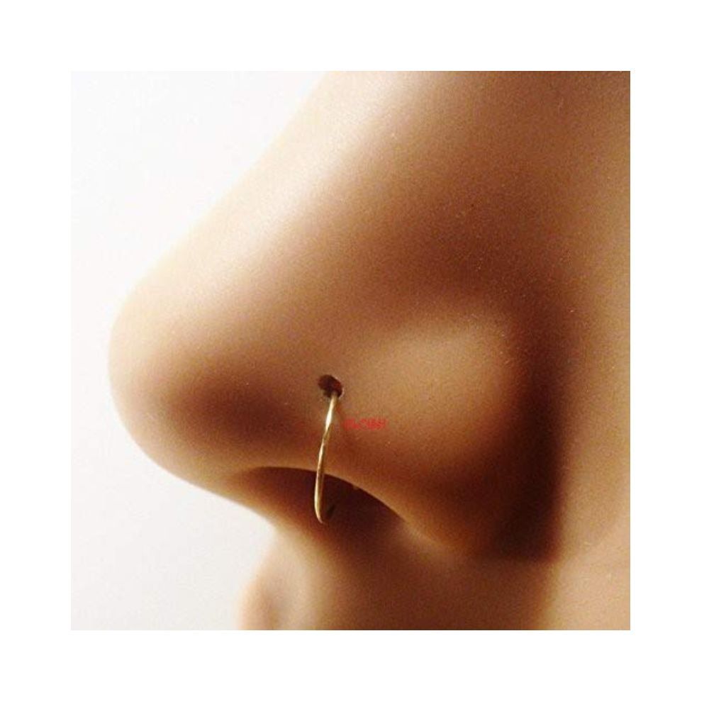 ELOISH Simple Plain Gold Nose Ring for Women