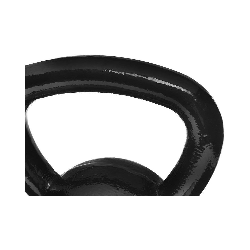 Enamel Cast Iron Kettlebell - 18 kg, Black