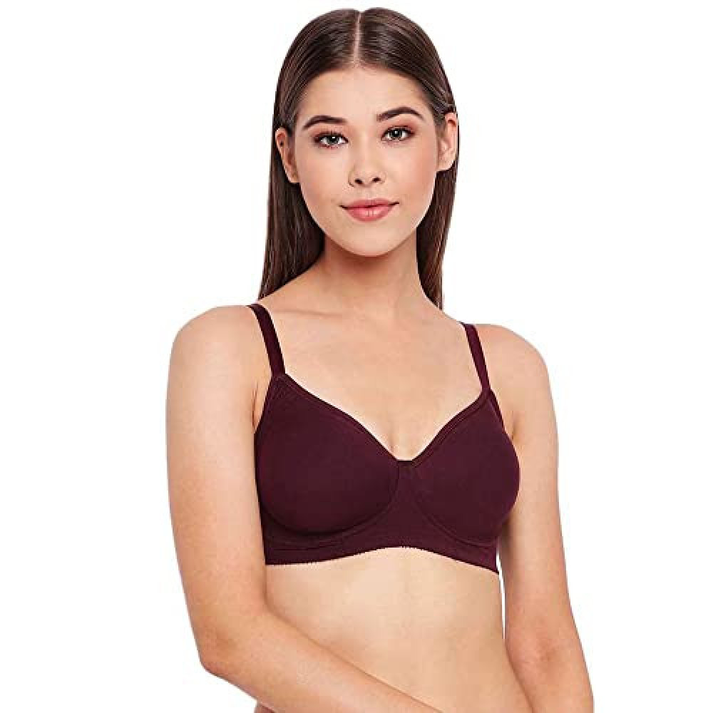 Enamor A042 Side Support Shaper Supima Cotton Everyday Bra - Non-Padded,  Wirefree & High Coverage Purple,Size-38B