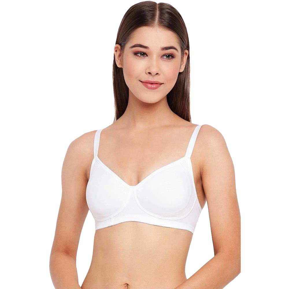Enamor A042 Side Support Shaper Supima Cotton Everyday Bra - Non-Padded,  Wirefree & High Coverage White