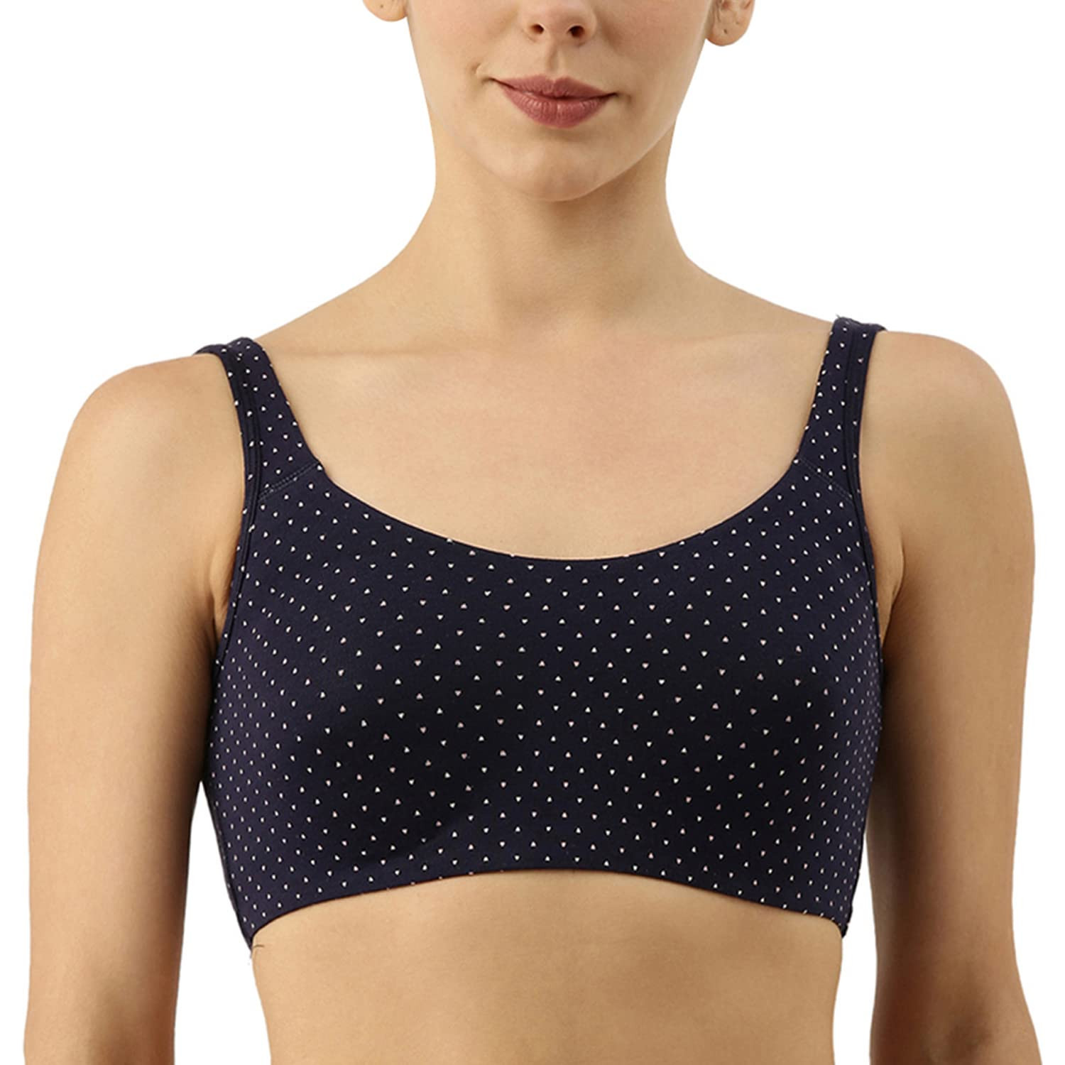 Enamor SB06 Cotton Low Impact Slip on Everyday Sports Bra for Women -  Non-Padded, Non-Wired
