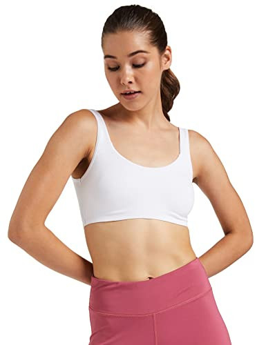 Enamor SB06 Low Impact Bra - Non-Padded, Wirefree & High Coverage White