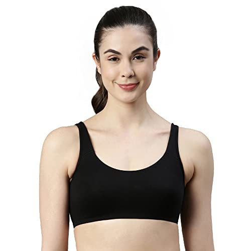 Enamor SB06 Low Impact Slip on Everyday Sports Bra for Women - Non-Padded,  Non-Wired 