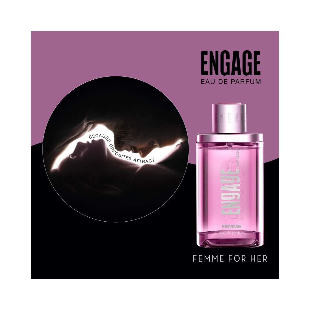 Engage Femme EDP Perfume for Women 90ml, Citrus and Floral, Premium Long Lasting Fragrance