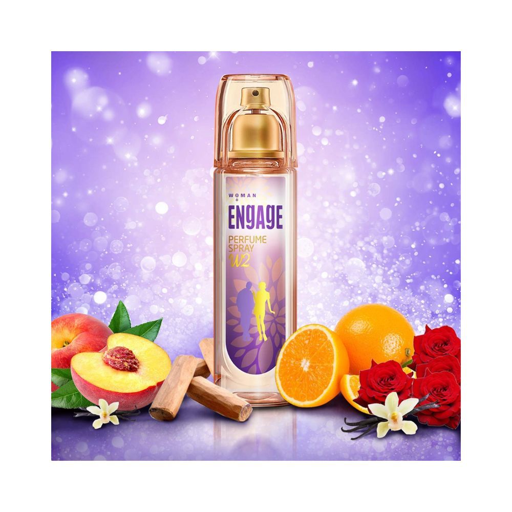 Engage W2 Perfume Spray For Women, Floral and Fruity, Skin Friendly, 120ml