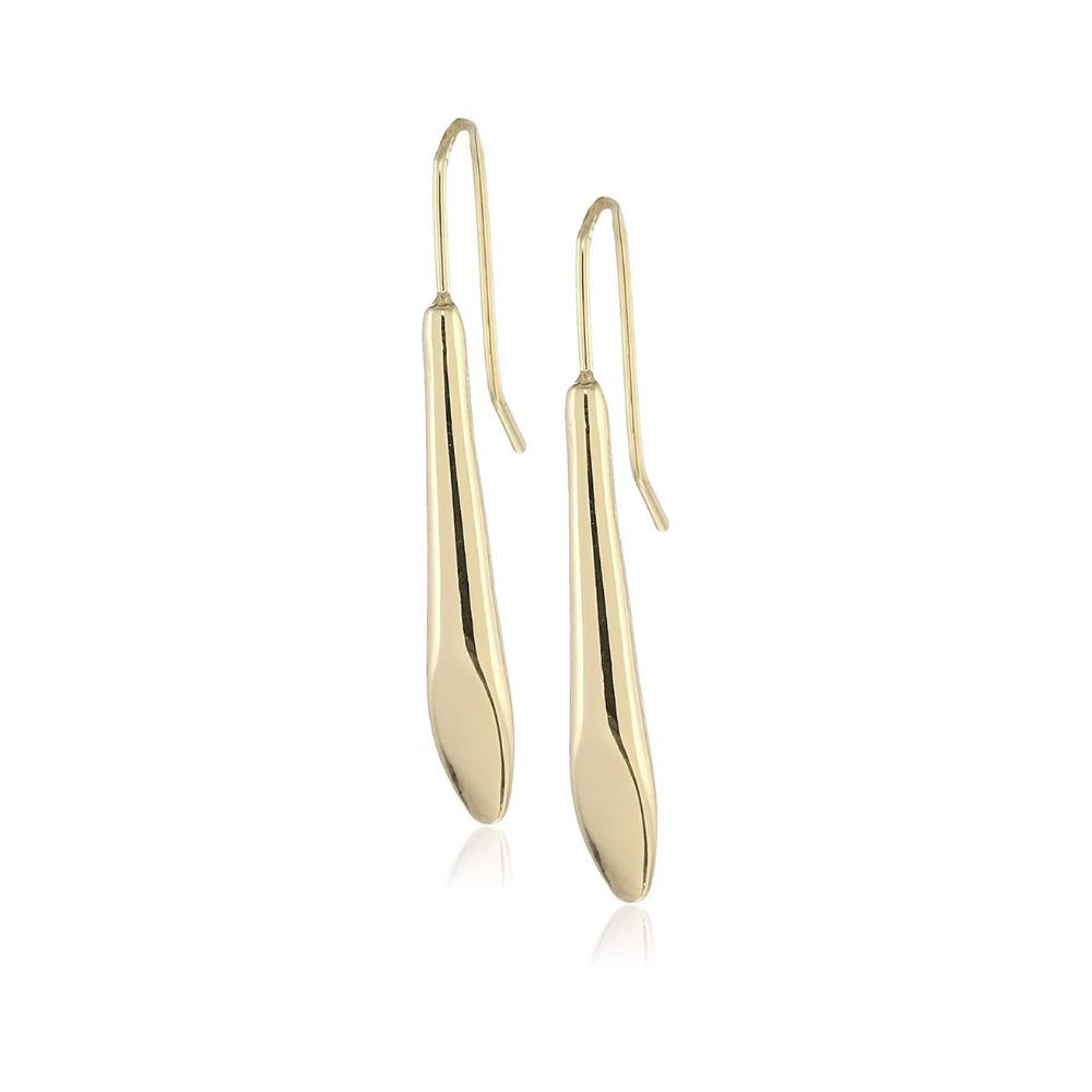 Estele 24 Kt Gold Plated Wand Drop Earrings For Women