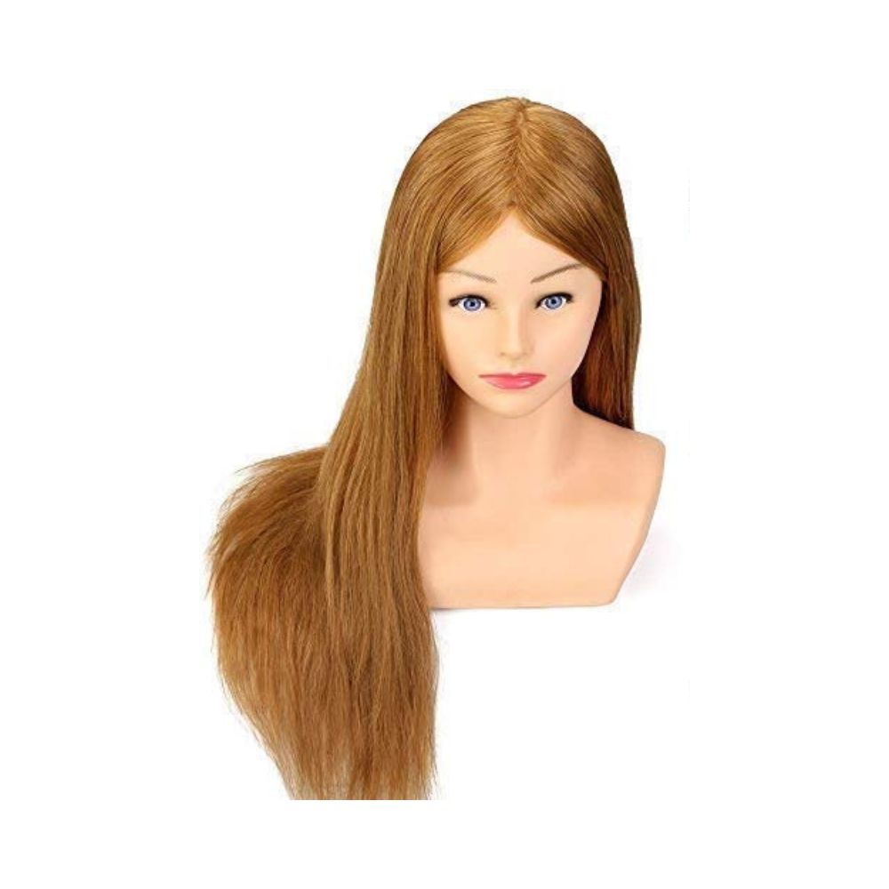Euphoria Real Human Hair Dummy for Hair Cutting & Styling Practice ( Blonde ) Hair Length: 28 inches