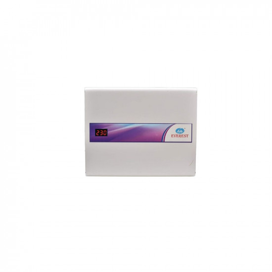 Everest 5 KVA Triple Booster Digital Model Voltage Stabilizer for AC Upto 2 Ton (Working Range : 90 V-300 V),(White Color)