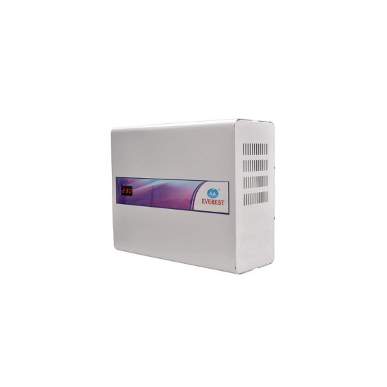 Everest 5 KVA Triple Booster Digital Model Voltage Stabilizer for AC Upto 2 Ton (Working Range : 90 V-300 V),(White Color)
