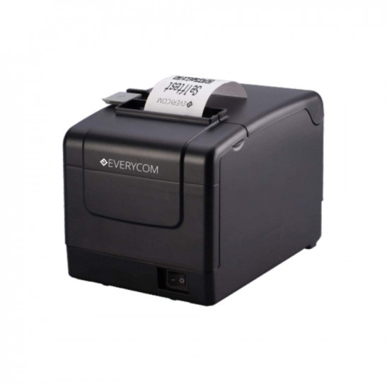 Everycom EC-901 80mm | 3 Inches USB+LAN Interface Thermal POS Receipt Printer (AUTO Cutter, Black)