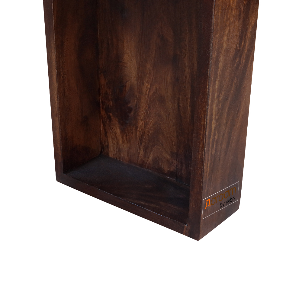 Aaram By Zebrs Sheesham Wood  Metal & Wooden Console Table with Bottom Shelf