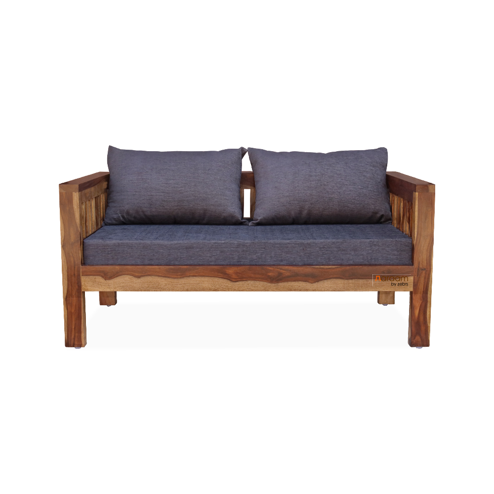 Aaram By Zebrs Sheesham Wood Sofa Set for Living Room in Natural Finish