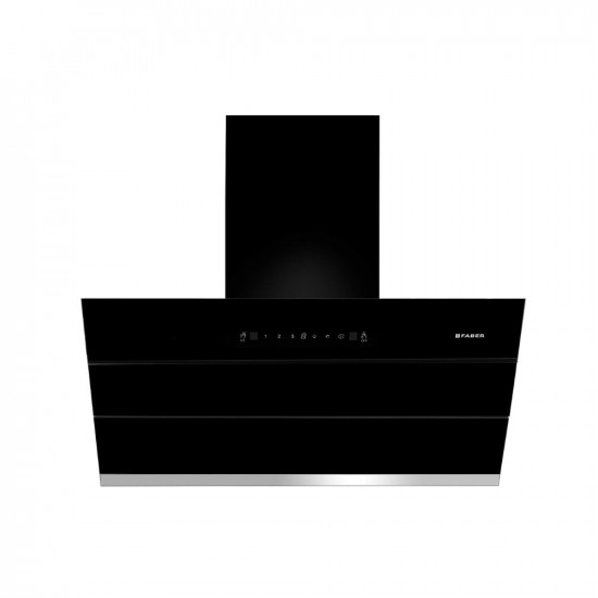 Faber 90 cm 1350 m³/hr Slant, Filterless Auto Clean Chimney,12Yr Warranty on Motor (2Yr Comprehensive), Italian Design,(HOOD BLISS FL SC AC BK 90, Touch & Gesture Control, Black)