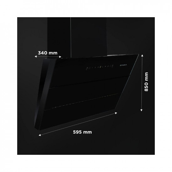 Faber 90 cm 1350 m³/hr Slant, Filterless Auto Clean Chimney,12Yr Warranty on Motor (2Yr Comprehensive), Italian Design,(HOOD BLISS FL SC AC BK 90, Touch & Gesture Control, Black)