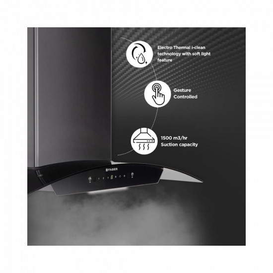 Faber 90 cm 1500 m┬│ hr Autoclean Kitchen Chimney