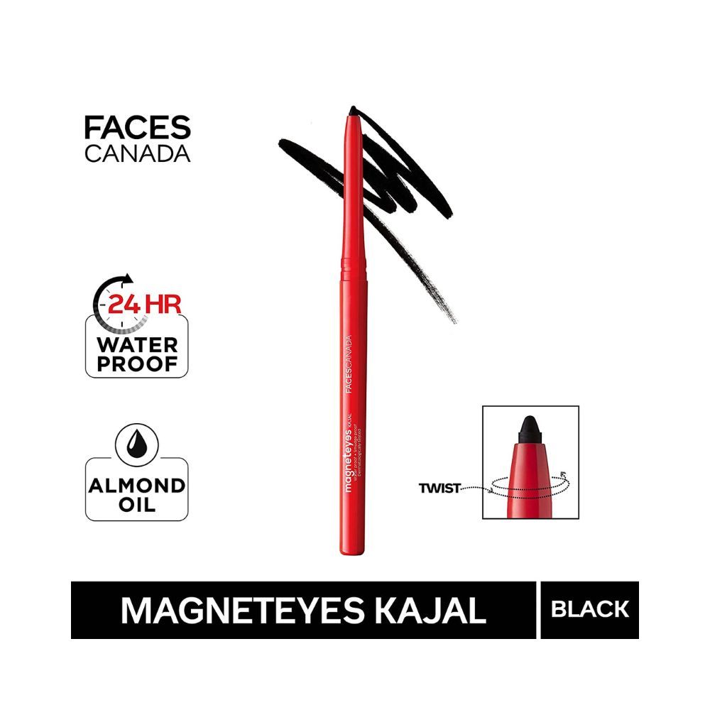 Facescanada Magneteyes Kajal - Black, 0.35 G