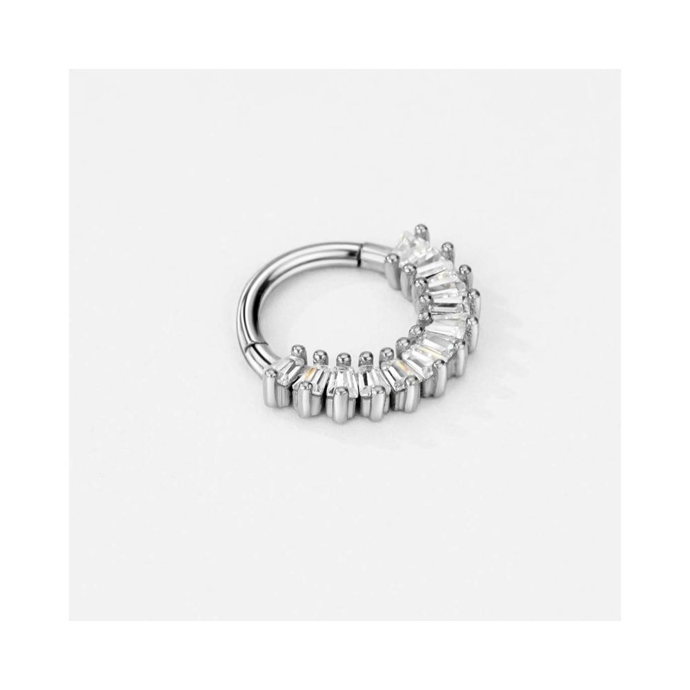 FANSING 16g 8mm/10mm Septum Jewelry Daith Jewelry 316L Surgical Steel Cubic Zirconia Piercing Rings