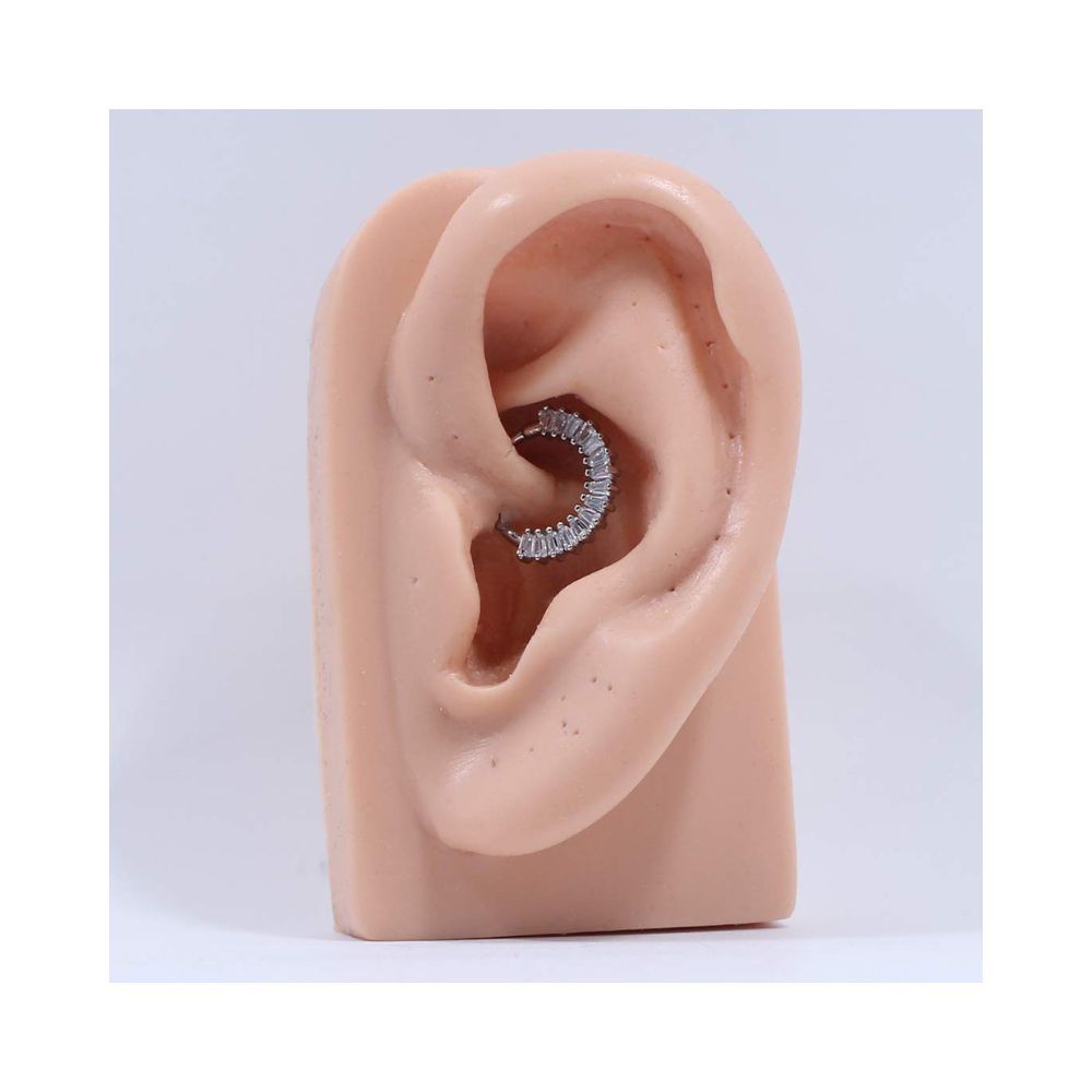 FANSING 16g 8mm/10mm Septum Jewelry Daith Jewelry 316L Surgical Steel Cubic Zirconia Piercing Rings