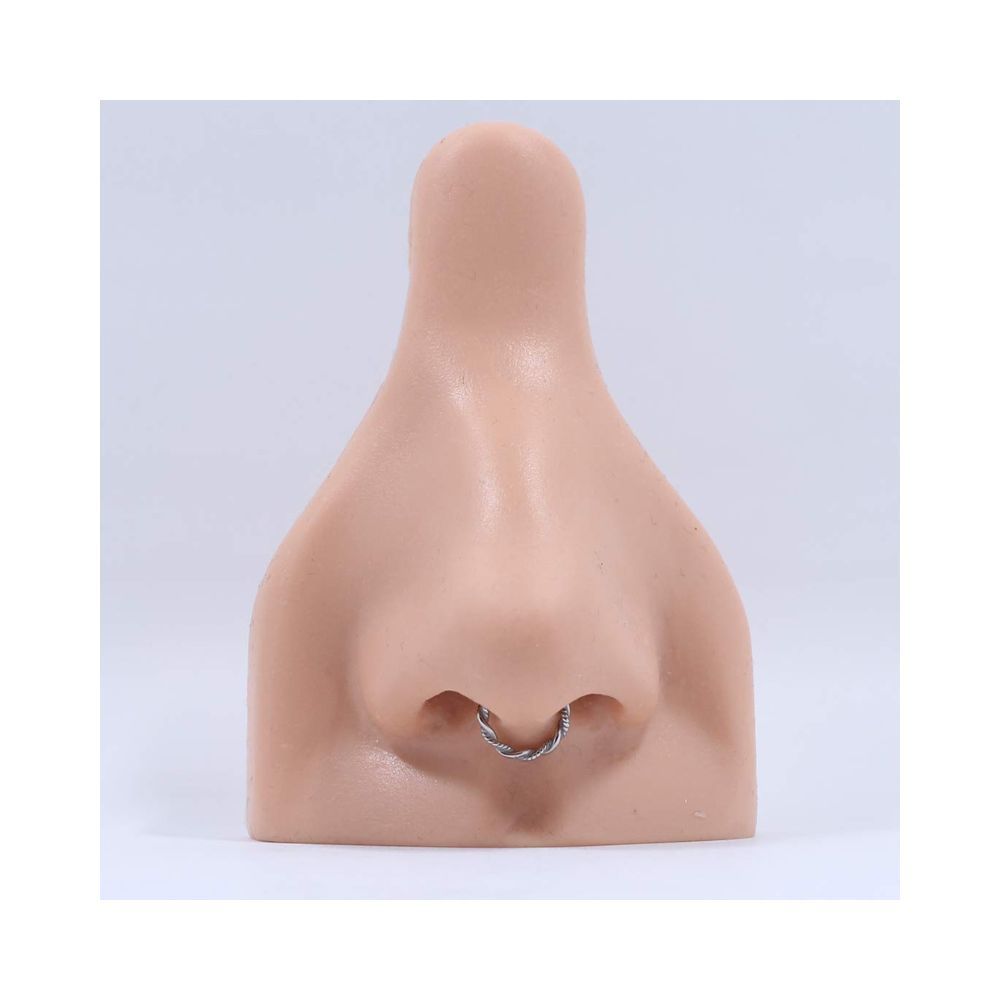 FANSING 18g 8mm Nose Rings for Women 316L Surgical Steel Nose Hoop 18 Gauge Pierced Rings