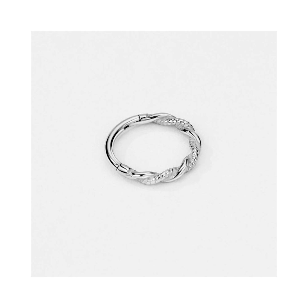 FANSING 18g 8mm Nose Rings for Women 316L Surgical Steel Nose Hoop 18 Gauge Pierced Rings
