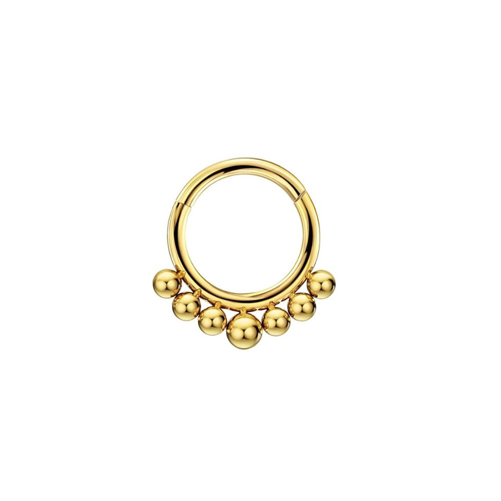 FANSING 316L Surgical Steel Septum Rings Hoop 16g Hinged