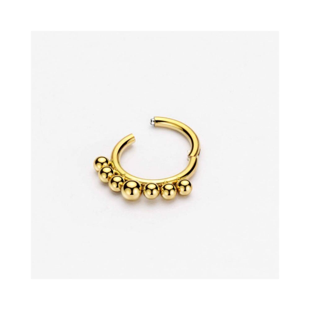 FANSING 316L Surgical Steel Septum Rings Hoop 16g Hinged